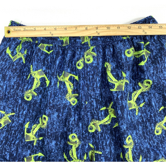 KS Island Swim Trunks Mens Large Tall Blue Knee Length Beachwear - Picture 5 of 8